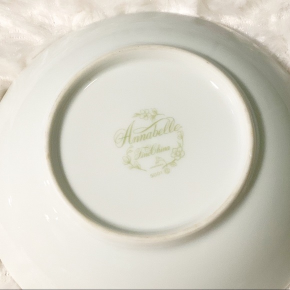 Vintage Annabelle fine china 2 floral dessert bowls - Picture 5 of 5